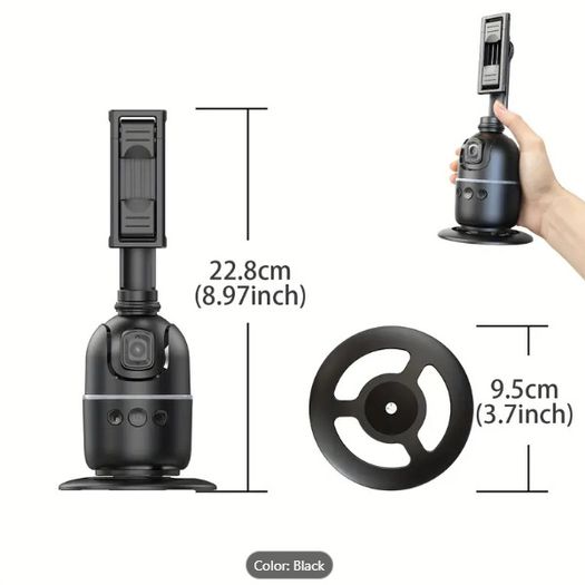 P03 Facial Tracking Tripod - 360 Rotating with Anti-Shake Mount Smartphone Holder