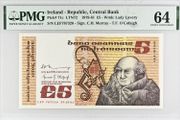 Ireland | 1981 | 5 Pounds | P.71c | Lef 787326 | Pmg Graded | Unc