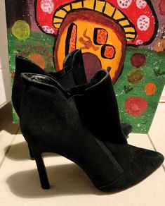 Price drop ZARA WOMAN Black Suede Ankle Boots Size EU 40 / UK 7