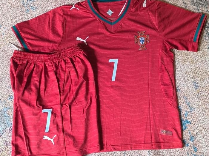 Portugal football jerseys and shorts Sizes 8 to 14 years