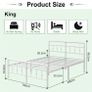 King Size Bed Frame with Victorian Headboard and Footboard Image 9