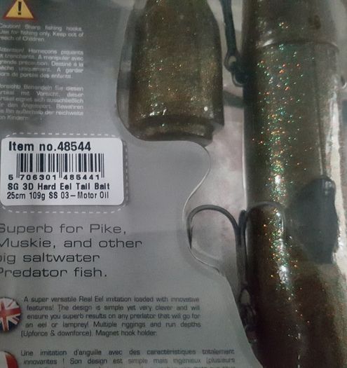 Savage Gear 3D hard eel tail bait 25cm 109g