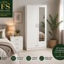 3 Piece Bedroom Set  Grey 349  White /mirror FREE DELIVERY Image 3