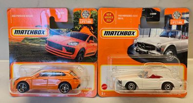 Porsche Macan and Mercedes Benz 230 SL Matchbox