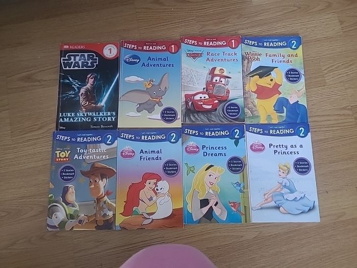 Steps to reading, Disney story.