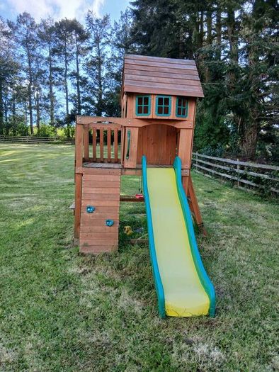 Wooden Climbing Frame and Swing Set