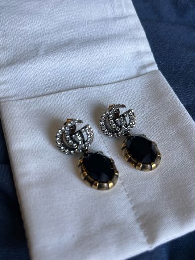 Gucci Marmont Earrings Crystal black