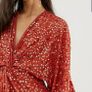Asos Sequins Kimono Wrap Dress Image 4