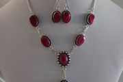Gemstone Necklace &amp; Earrings Set