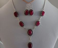 Gemstone Necklace & Earrings Set