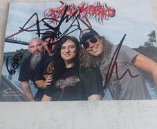 tankard picture with signatures thrash,heavy,speed metal