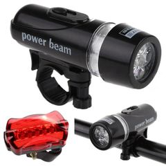 Outdoor 5 Led Bicycle Front Head light+Tail light Waterproof Lamp Flashlight RLM