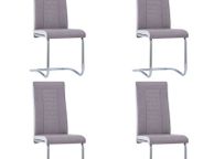 main image for ad Cantilever Dining Chairs 4 pcs Taupe Fabric