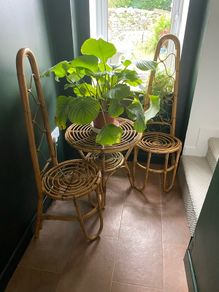 Vintage Italian high backed Chairs and Table