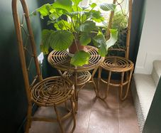 Vintage Italian high backed Chairs and Table