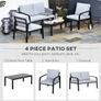 4 Piece Garden Sofa Set with Cushions Image 7
