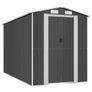 Garden Shed Anthracite 192x357x223 cm Galvanised Steel Image 2