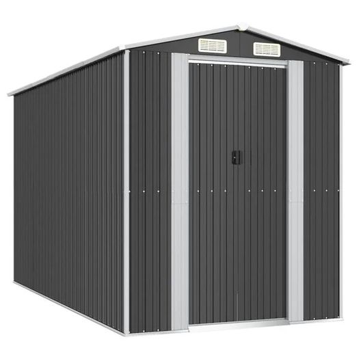 Garden Shed Anthracite 192x440x223 cm Galvanised Steel