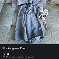 Kids kung fu uniform