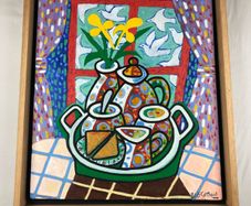 Original Bob O Cathail Painting. Title - Breakfast Tray. Dingle Based Artist