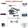 SCART to HDMI-Compatible Converter Cable 1080P SCART in HDMI Out HD 720P/1080P Switch Video Audio Converter Adapter for HDTV/BOX Image 2