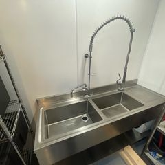 Commercial double sink