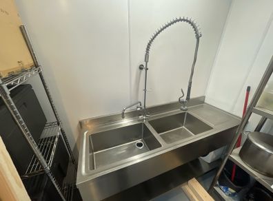 Commercial double sink