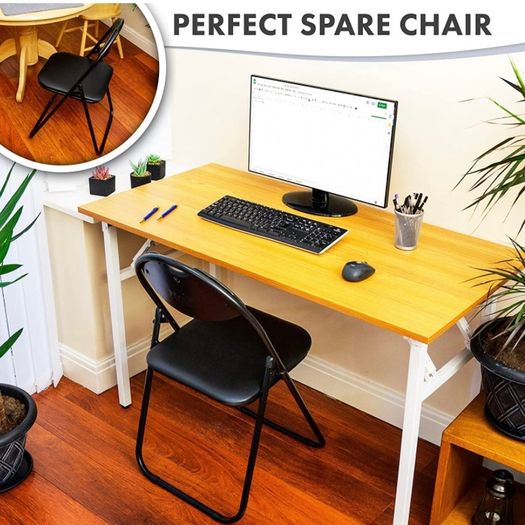 Folding Chair Padded Paris Faux Leather Chair Home Office Dining (FREE POSTAGE)