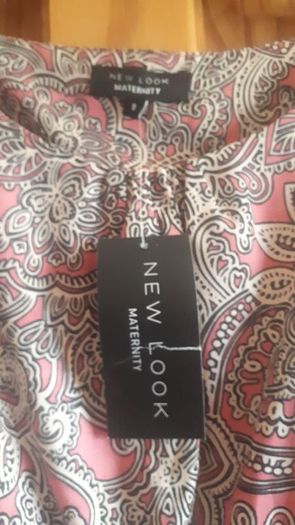Stunning pink paisley maternity dress