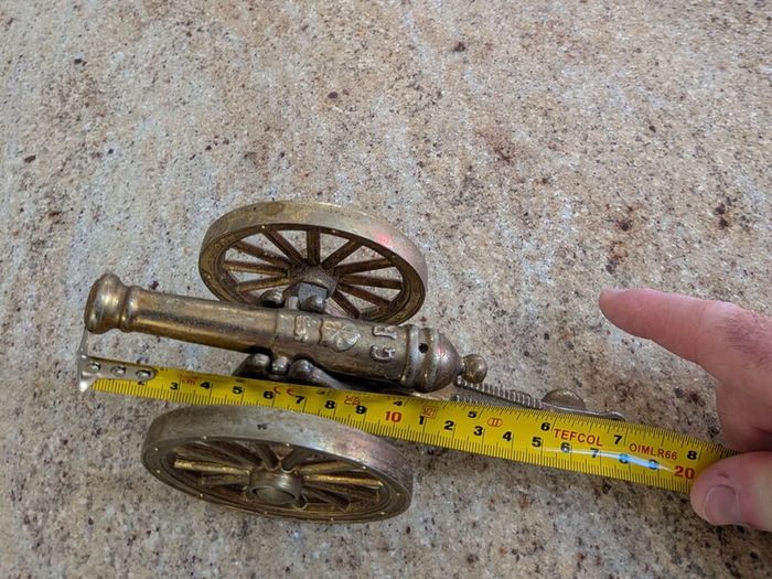 Vintage Cannon Toy Metal Gun Artillery Field Weapon Gr Bronze Brass