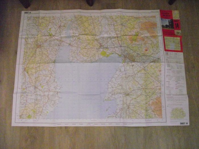1989 'LOUGH NEAGH' Ordnance Survey Folding Map