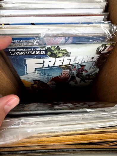 Indie Long Comic Box w 250 Comics for Sale