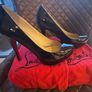 Ladies Shoes Louboutin Style. Black Patent Leather Image 4