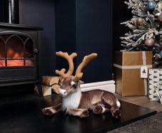 40cm Sitting Plush Reindeer Christmas Decoration
