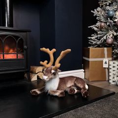 40cm Sitting Plush Reindeer Christmas Decoration