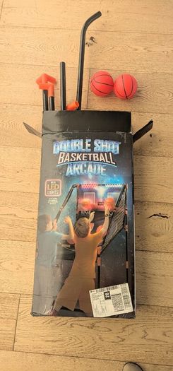 Double Shot Basketball Electronic Arcade Game with Timer