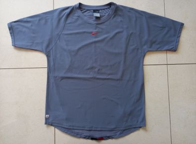 Nike Mens SPHERE DRY Running T-Shirt Large Grey & Orange