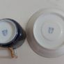 Stunning Antique Alt Wien Old Vienna or Augarten Porcelain Manufactory Hand Painted and Hand Gilded Small Coffee Can and Matching Saucer, with the Authentic Bindenschild Shield Backstamps Image 9