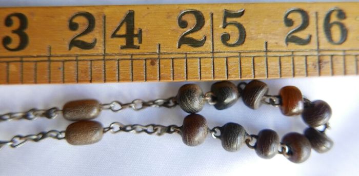 Antique  Rosary necklace pendant L-26"