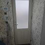 Cream uPVC External Door with Glass & Frame  Complete Image 2