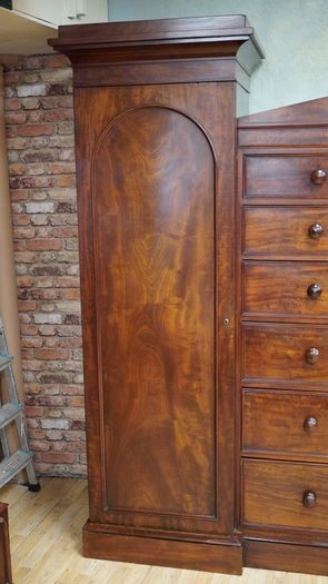 William IV Solid Mahogany Compactum Wardrobe