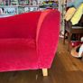 Red 'wave' 3-seater sofa from The Sofa Factory Image 8