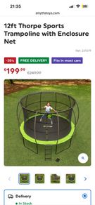 Trampoline 12ft Round Thorpe Trampoline and ladder