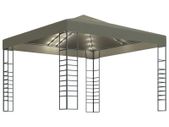 Garden Marquee with String Lights 3x3 m Taupe 180 g/m Sq
