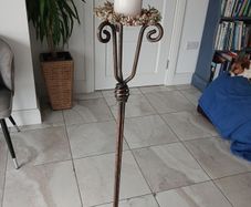 Tall iron candlestand