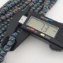 Vintage Afircan Style MultiColor Stripe Blue 7mm-8mm Glass beads Necklace Strand Image 7
