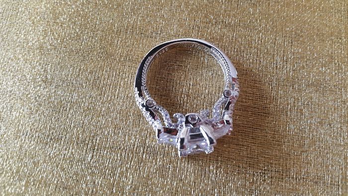Vintage 3 Stone Fancy Engagement Ring
