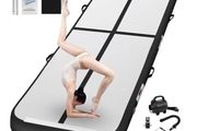 Inflatable Gymnastics Mat 1/2/3/4/5/6 M Tumbling Mat 10/15/20 CM Thick with Electric Air Pump for Home Gym Yoga Pilates Water Fun