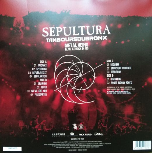 Sepultura & Les Tambours Du Bronx  TAMBOURSDUARONX Metal Veins