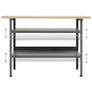 Workbench Grey 120x60x85 cm Steel Image 3